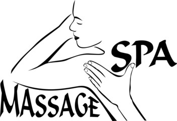 Massage, spa, hand cream, manicure sign