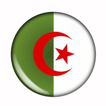 Button flag of Algeria