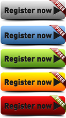 Fototapeta premium Register now button