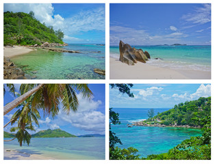 Collage of Tropical Landscapes, Seychelles