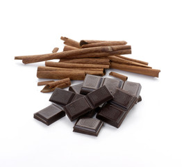 Canela con chocolate.
