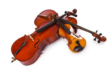 Musical instruments isolated on white © Elnur