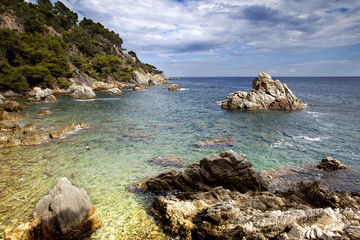 The picturesque coast of the Mediterranean Sea, Costa Brava, Spain
