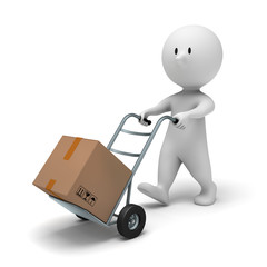 Max mit Paketzustellung