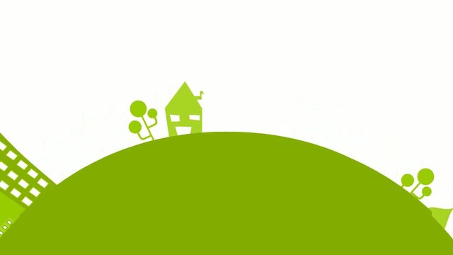 Eco Abstract  auf wei&szlig;em Hintergrund, Vektor-Animation