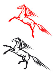 Fototapeta premium Jumping horses