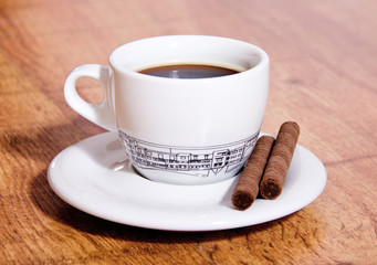 White cup of coffee