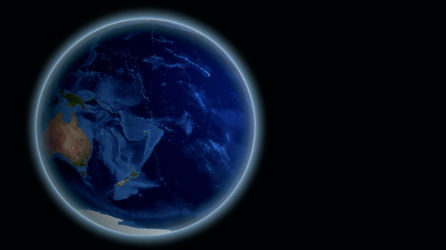 World cup soccer - ball orbiting around Earth