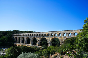 Pont du Gard - Roman aqueduct in southern France near Nimes.
