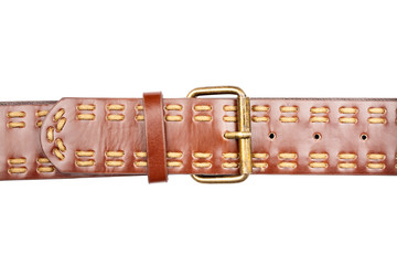 Brown leather belt