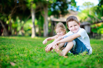 Fototapeta premium Brother and sister