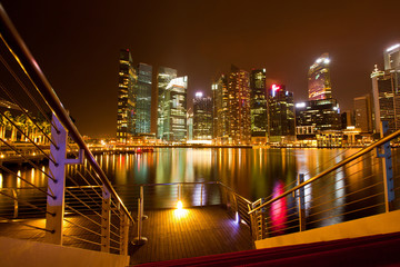 Fototapeta na wymiar Singapore in the night time