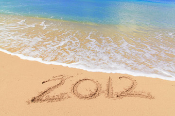 Numbers 2012 on beach