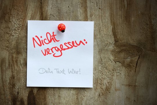 zettl-brettl nicht vergessen blanko I