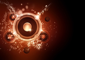 Music dance party flyer