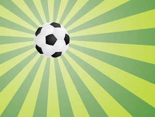 abstract green background with soccer ball vector illustration