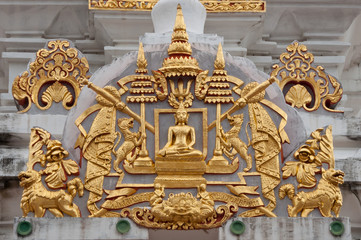 Buddha image in Buddhist temple.