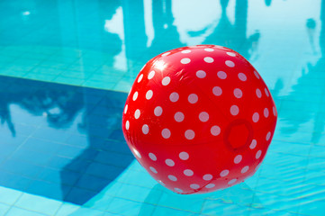 Red ball with white spots