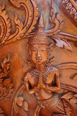 Thai style of wood carving