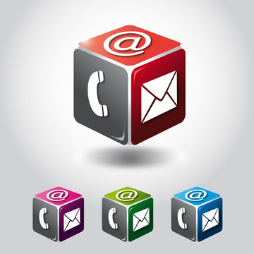 logo contact, logo e-mail, logo web