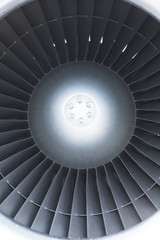 The turbine of a jet engine