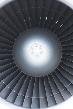 The turbine of a jet engine