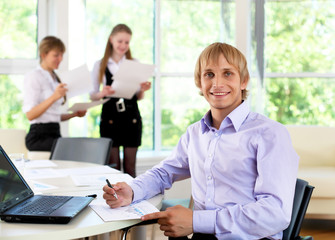 businessman in office