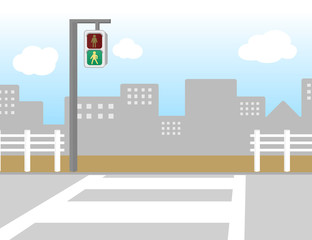 Obraz premium 横断歩道（青信号）