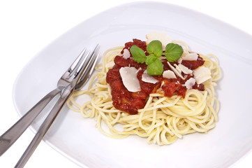 Fresh homemade spaghetti