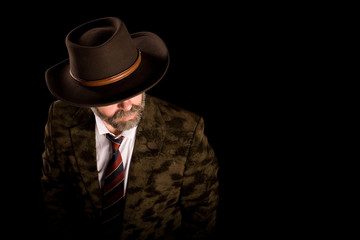 middle aged man in stetson