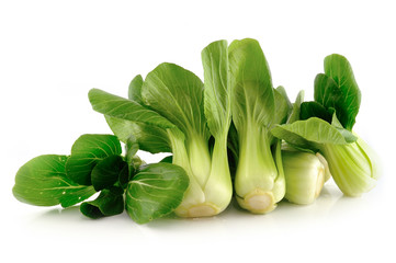 Bok choy (chinese cabbage) isolated on white