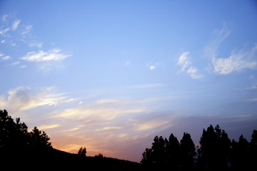 Paisaje al atardecer