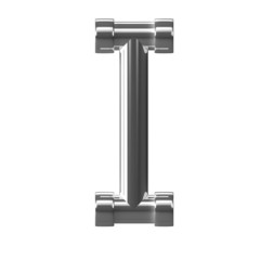 3d Silver Pipe Letter I
