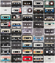 collection of retro audio tapes