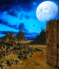 Obrazy na Szkle  3d Fantasy krajobraz