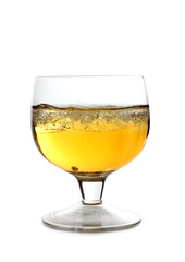 Whiskey and ice in cup