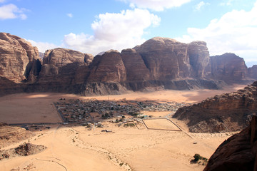 Beautiful view of the wadi rum in Jordan