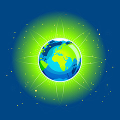 Earth Beam Europe Africa Continents
