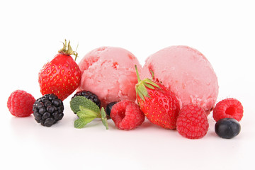 isolated ice cream