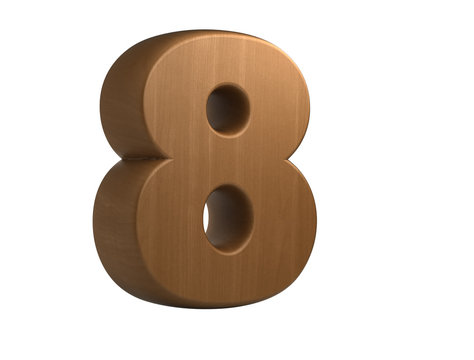 wooden number 8