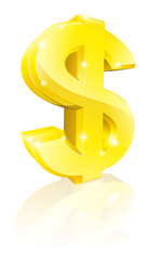 Obraz premium Gold dollar sign