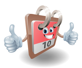 Calendar character cartoon