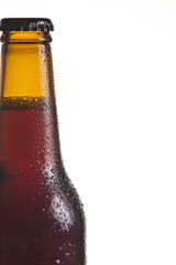 Isolated beer bottle