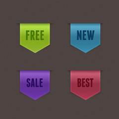 Set of 4 quality vector ribbons