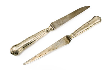Two vintage table knifes