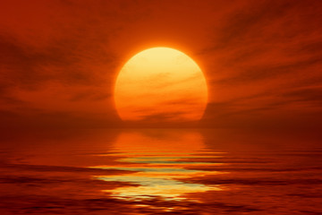 Fototapeta red sunset obraz