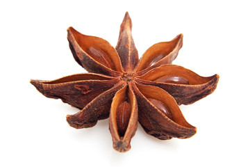 whole star anise in closeup