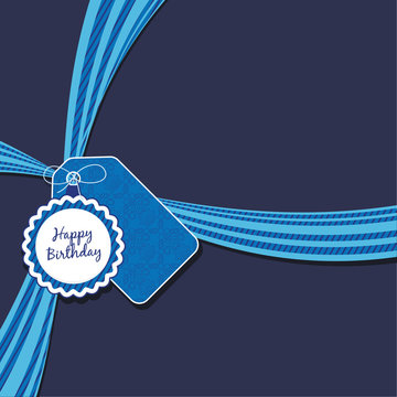 Blue Birthday Ribbon