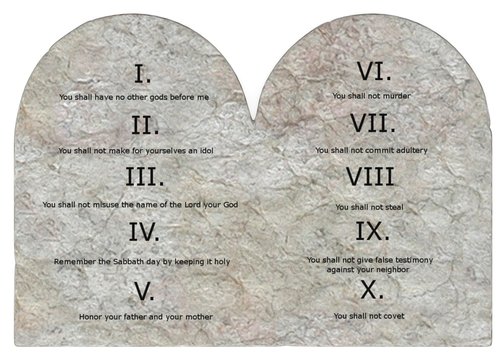 3d render of ten commandments
