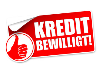 Kredit bewilligt! Button, Icon
